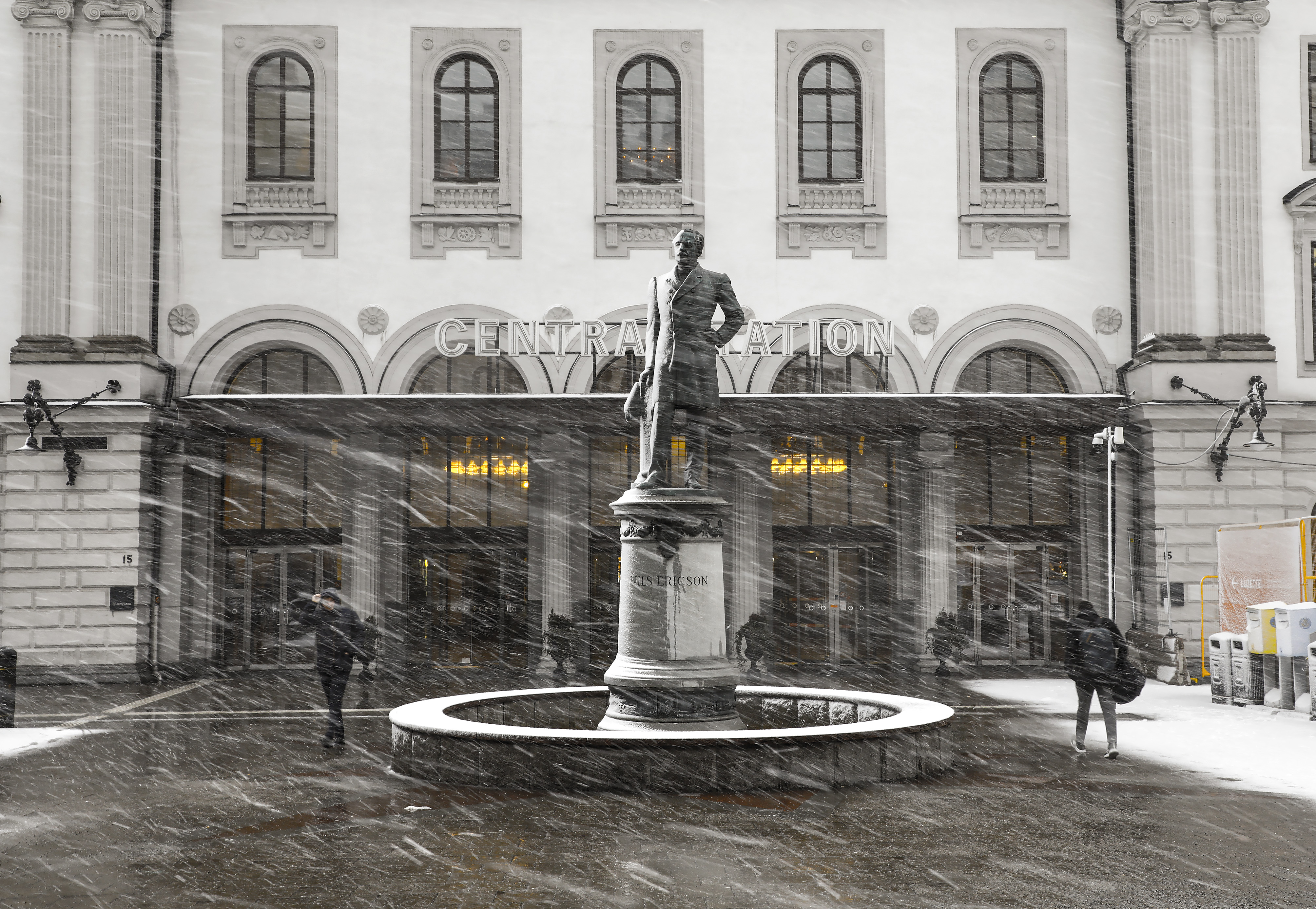 Snow storm Stockholm