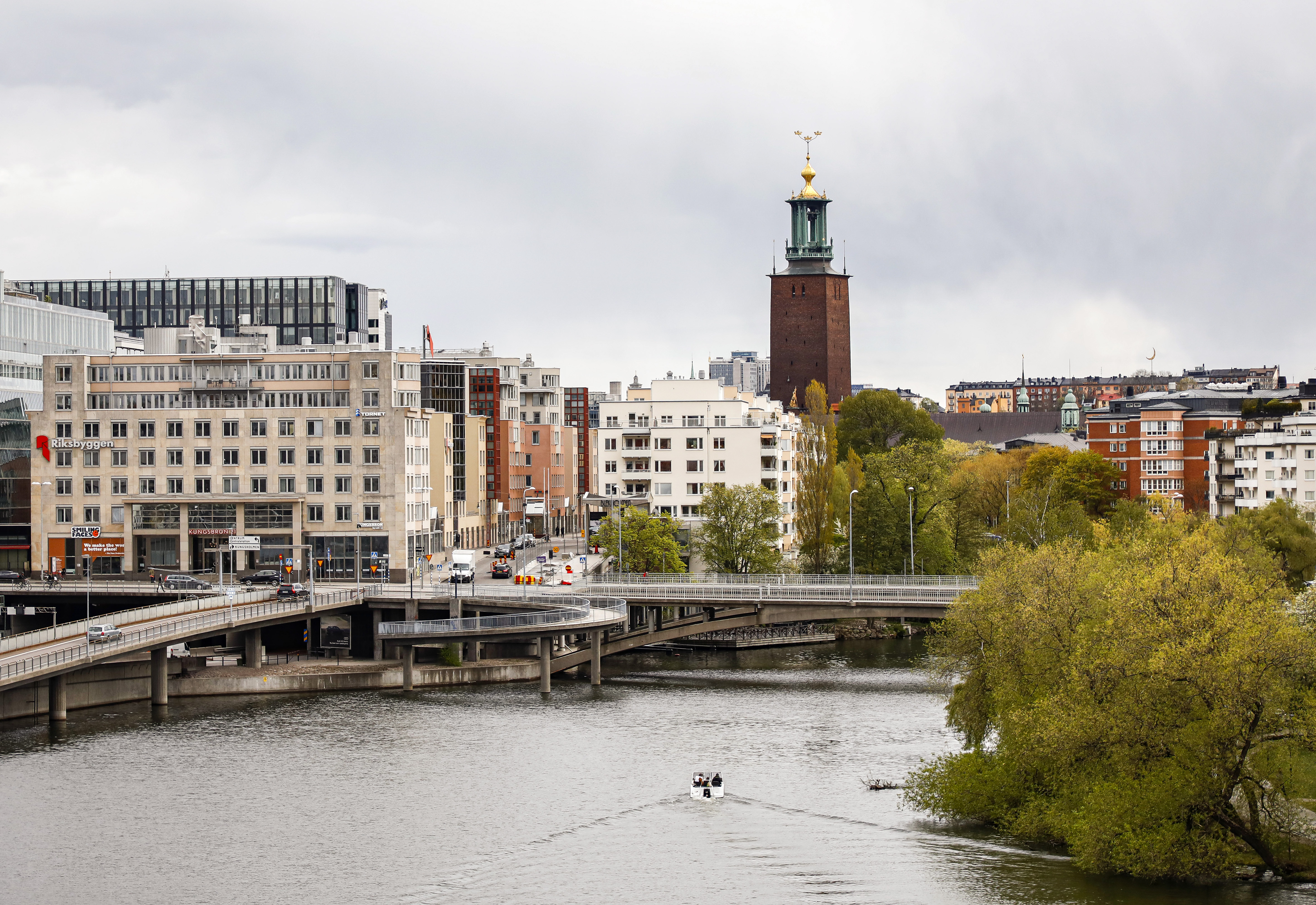 Stockholm vy med stadshuset